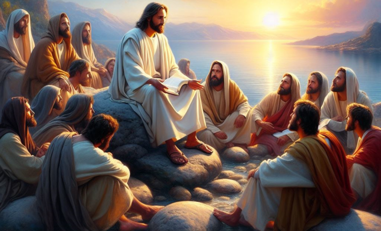 ai generated, preach, disciples, god, church, religion, christ, christianity, faith, christian, prayer, crucifixion, easter, sacred, resurrection, gospel, bible, history, yeshua, holy bible